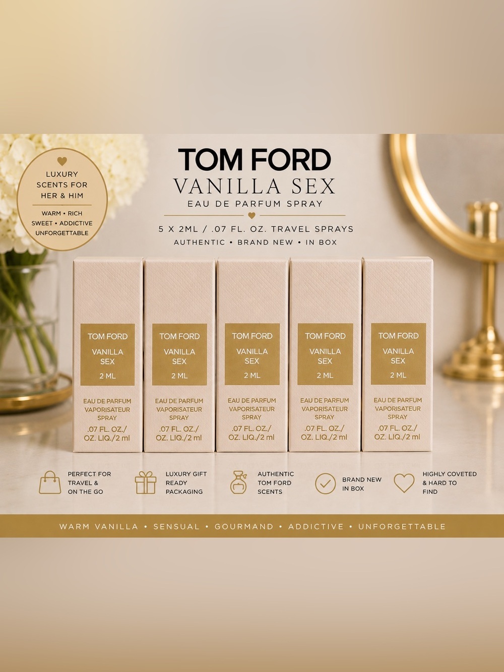 Tom Ford Vanilla Sex Luxury Travel Spray Bundle